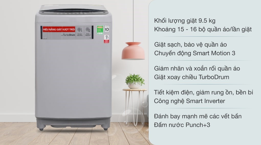 Máy giặt LG Inverter 9.5 kg T2395VS2M