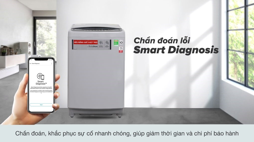 Turbo Drum - Máy giặt LG Inverter 9.5 kg T2395VS2M