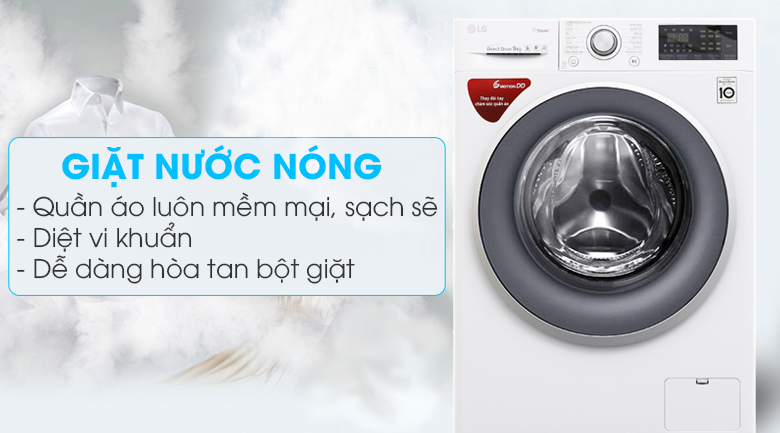 Máy giặt LG Inverter 9 kg FC1409S3W