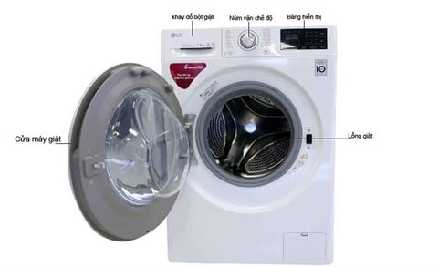 Kiểu dáng đơn giản, trang nhã - Máy giặt LG Inverter 7.5 kg FC1475N4W