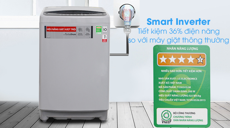 Máy giặt LG Inverter 8.5 kg T2385VS2M