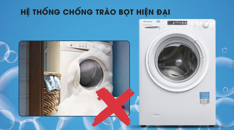 Hệ thống chống trào bọt - Máy giặt Candy 8 kg HCS 1282D3Q/1-S Hệ thống chống trào bọt - Máy giặt Candy 8 kg HCS 1282D3Q/1-S