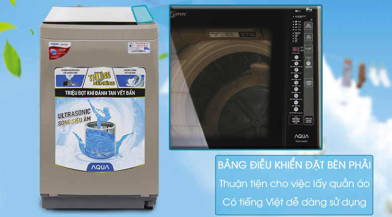 Máy giặt Aqua 8 kg AQW-U800BT N