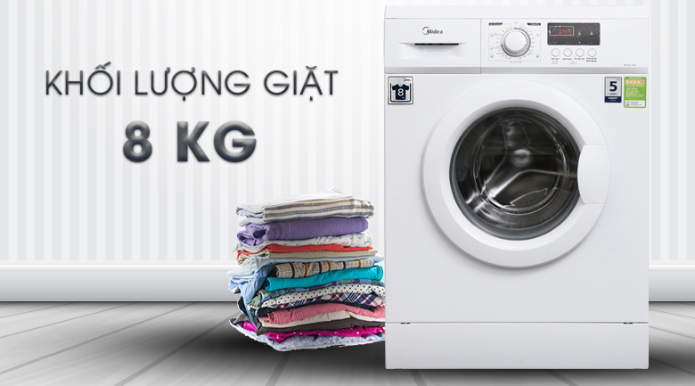 Khối lượng giặt - Máy giặt Midea 8 kg MFD80 -1208