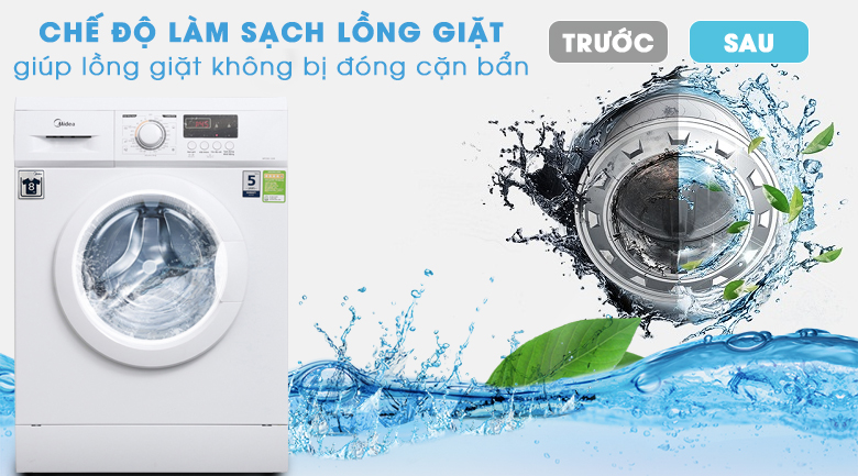 Chế độ làm sạch lồng giặt - Máy giặt Midea 9 kg MFD90 -1208 Chế độ làm sạch lồng giặt - Máy giặt Midea 9 kg MFD90 -1208