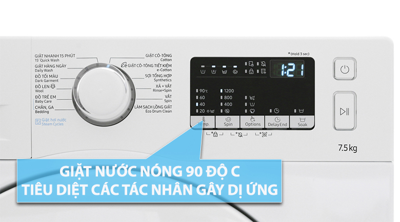 Máy giặt Samsung Inverter 7.5 kg WW75J42G0KW/SV
