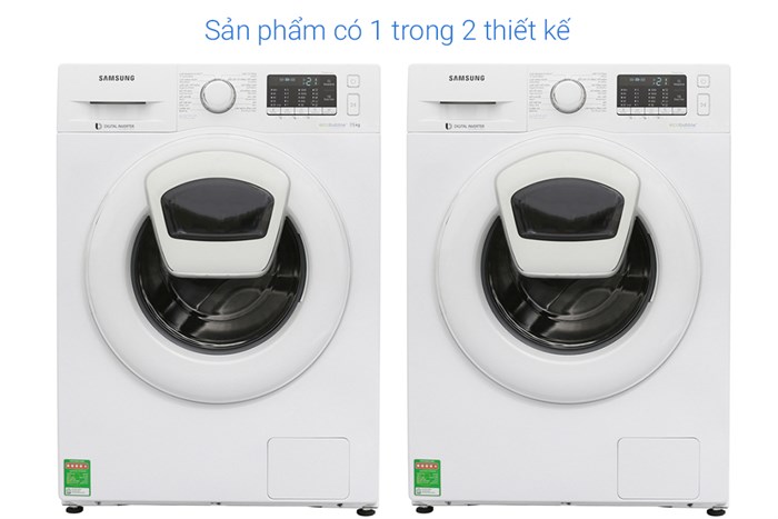 Máy giặt Samsung AddWash Inverter 7.5 kg WW75K52E0WW/SV Màu Trắng
