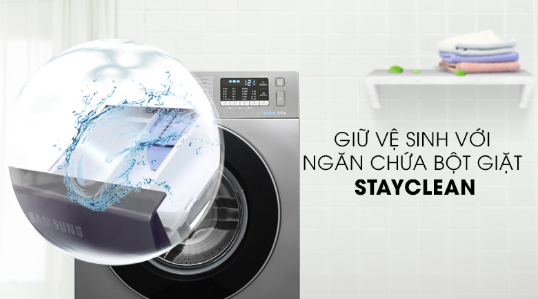 Máy giặt Samsung Inverter 8 kg WW80J54E0BX/SV