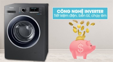 Tiết kiệm điện năng Inverter - Máy giặt Samsung Inverter 8 kg WW80J54E0BX/SV