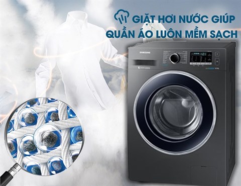 Giặt hơi nước - Máy giặt Samsung Inverter 8 kg WW80J54E0BX/SV