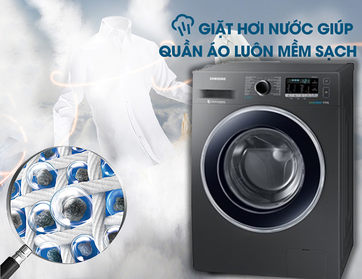 Giặt hơi nước sạch khuẩn và làm mềm vải