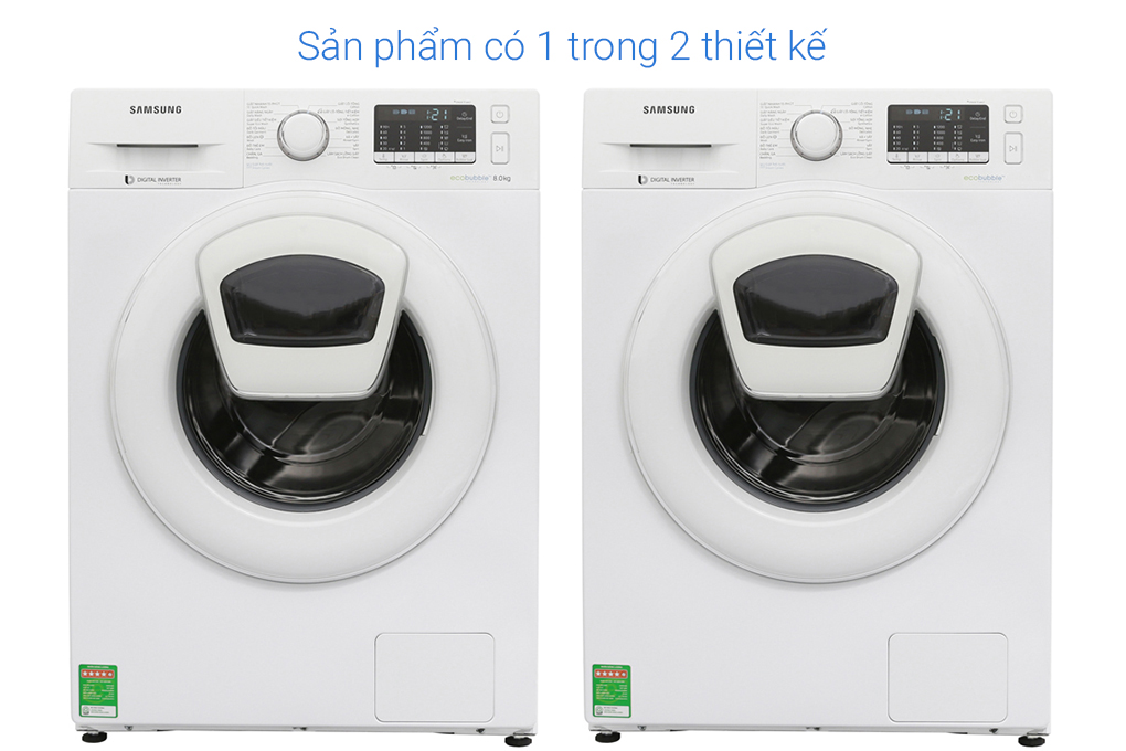 Máy giặt Samsung AddWash Inverter 8 kg WW80K52E0WW/SV Màu Trắng
