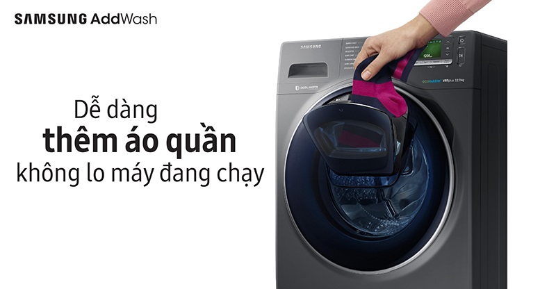 Khối lượng giặt 8.5 kg - Máy giặt Samsung AddWash Inverter 8.5 kg WW85K54E0UX/SV