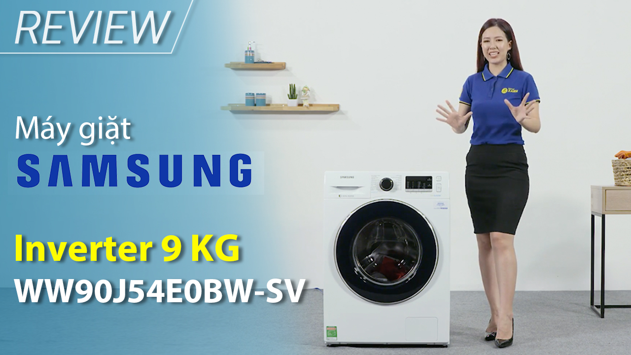 Máy giặt Samsung Inverter 9 kg WW90J54E0BW/SV