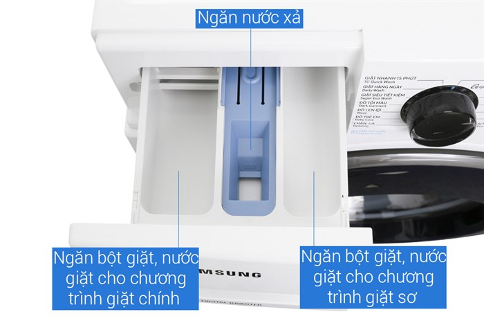 Máy giặt Samsung Inverter 9 kg WW90J54E0BW/SV Màu Trắng