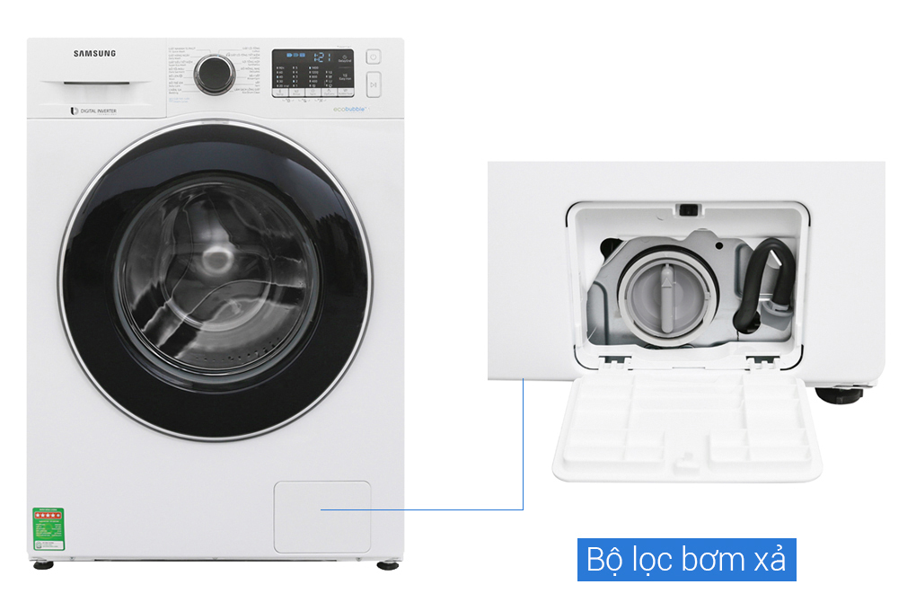 Máy giặt Samsung Inverter 9 kg WW90J54E0BW/SV Màu Trắng
