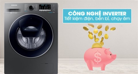 Công nghệ Inverter - Máy giặt Samsung Addwash Inverter 9 kg WW90K54E0UX/SV