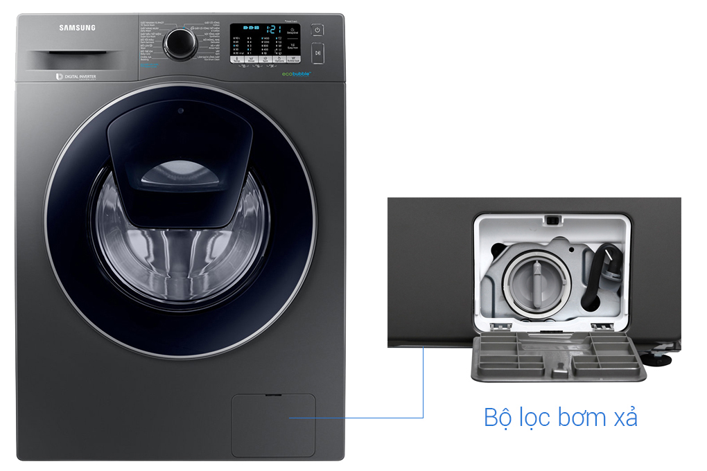 Máy giặt Samsung Addwash Inverter 9 kg WW90K54E0UX/SV Màu Đen