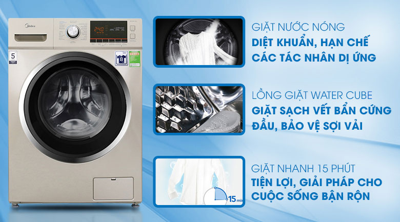 Máy giặt Midea 8 kg MFC80-1401