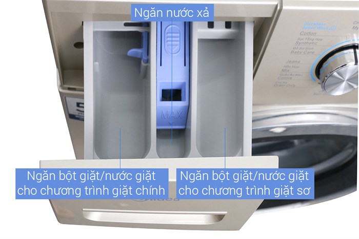 Máy giặt Midea 8 kg MFC80-1401 Màu Vàng đồng