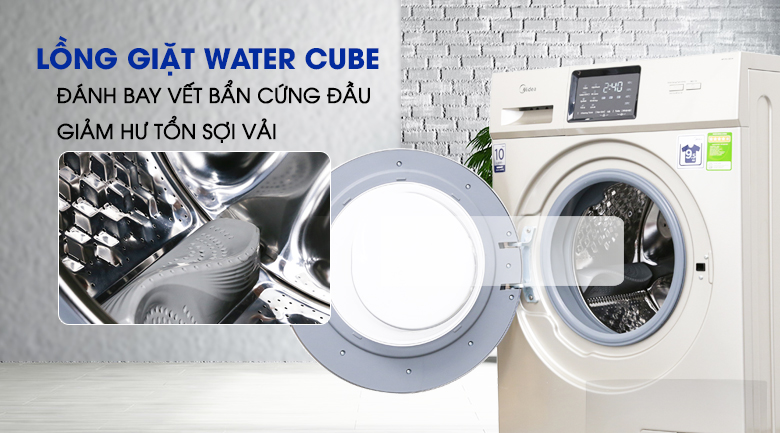 Lồng giặt Water Cube - Máy giặt Midea Inverter 9.5 kg MFC95-1401IN