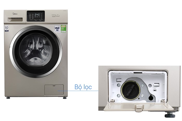 Máy giặt Midea Inverter 9.5 kg MFC95-1401IN Màu Vàng đồng