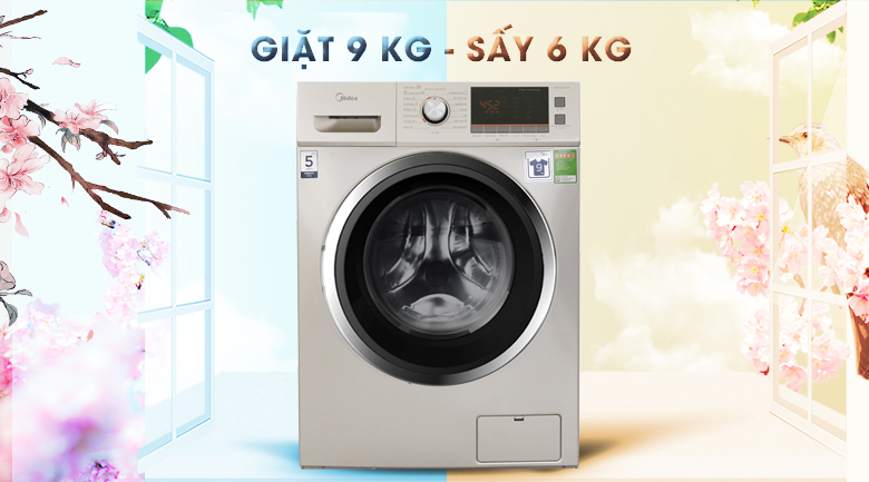 Khối lượng giặt - Máy giặt sấy Midea 9 kg MFC90-D1401