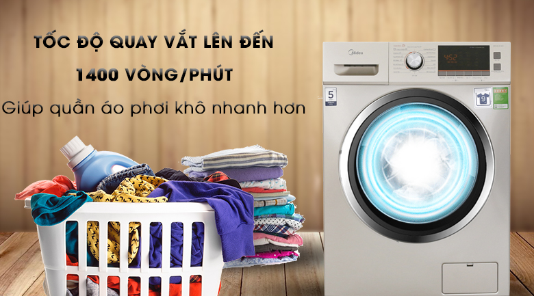 Máy giặt sấy Midea 9 kg MFC90-D1401