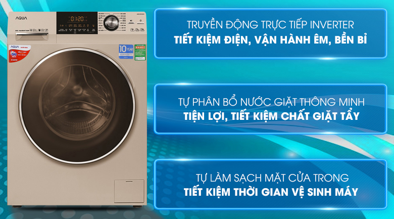 Máy giặt Aqua Inverter 8.5 kg AQD-DD850A (N2)