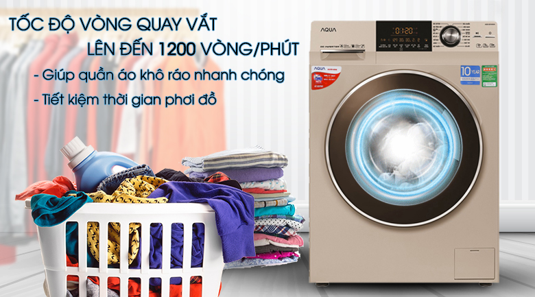 Máy giặt Aqua Inverter 8.5 kg AQD-DD850A (N2)