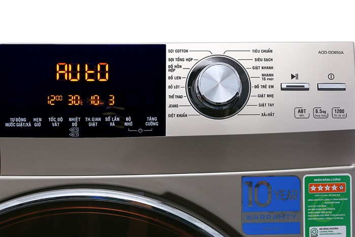 Máy giặt Aqua Inverter 8.5 kg AQD-DD850A (N2) Màu Vàng đồng