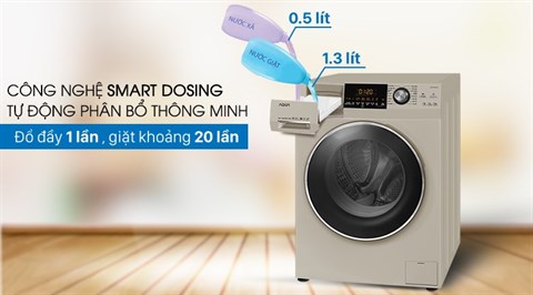 tự động phân bổ nước giặt và nước xả vải thông minh - Máy giặt Aqua Inverter 8.5 kg AQD-DD850A (N2)