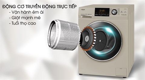 Động cơ truyền cơ truyền động trực tiếp - Máy giặt Aqua Inverter 10 kg AQD-DD1000A (N2)