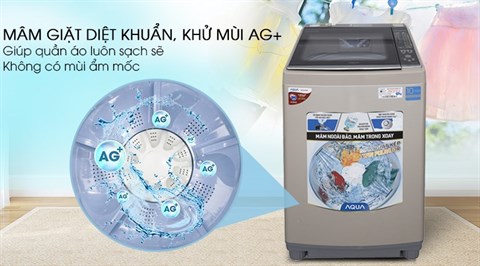 Mâm giặt diệt khuẩn khử mùi Ag+ - Máy giặt Aqua Inverter 10,5 Kg AQW-DW105AT N