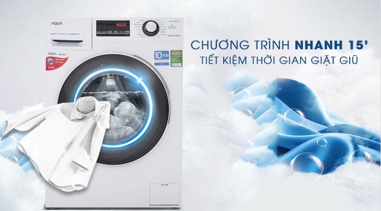 Máy giặt Aqua Inverter 8.5 kg AQD-A852ZT (W)