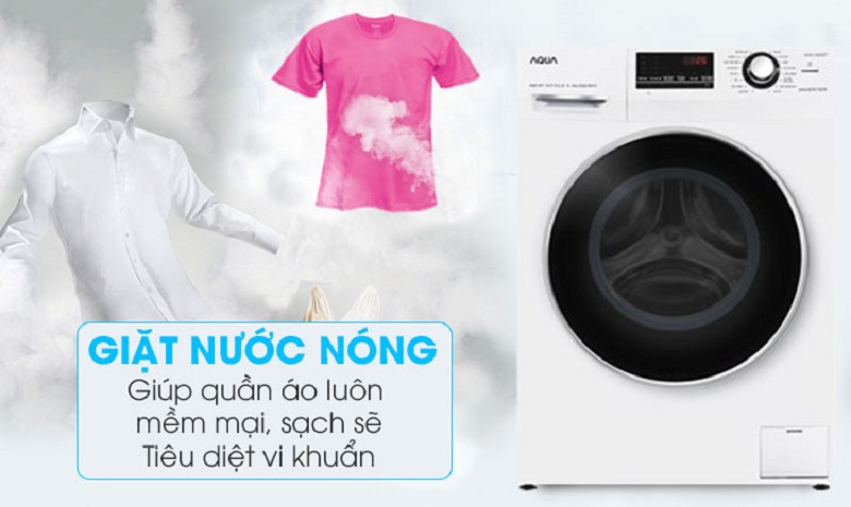Giặt nước nóng - Máy giặt Aqua Inverter 8.5 kg AQD-A852ZT (W) Giặt nước nóng - Máy giặt Aqua Inverter 8.5 kg AQD-A852ZT (W)