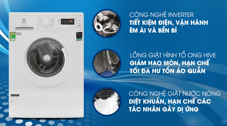 Máy giặt Electrolux Inverter 7.5 Kg EWF7525DGWA
