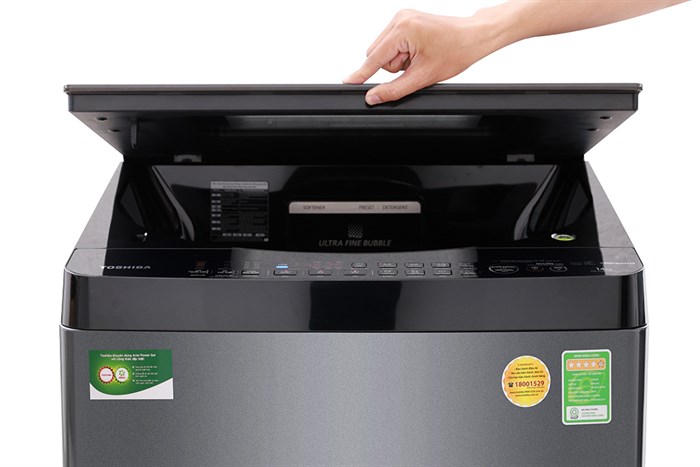 Máy giặt Toshiba Inverter 14 kg AW-DUG1500WV KK Màu Đen