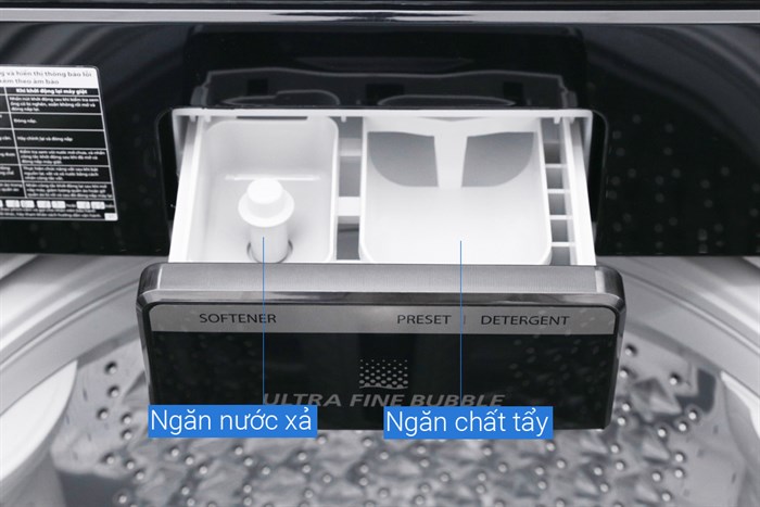 Máy giặt Toshiba Inverter 14 kg AW-DUG1500WV KK Màu Đen