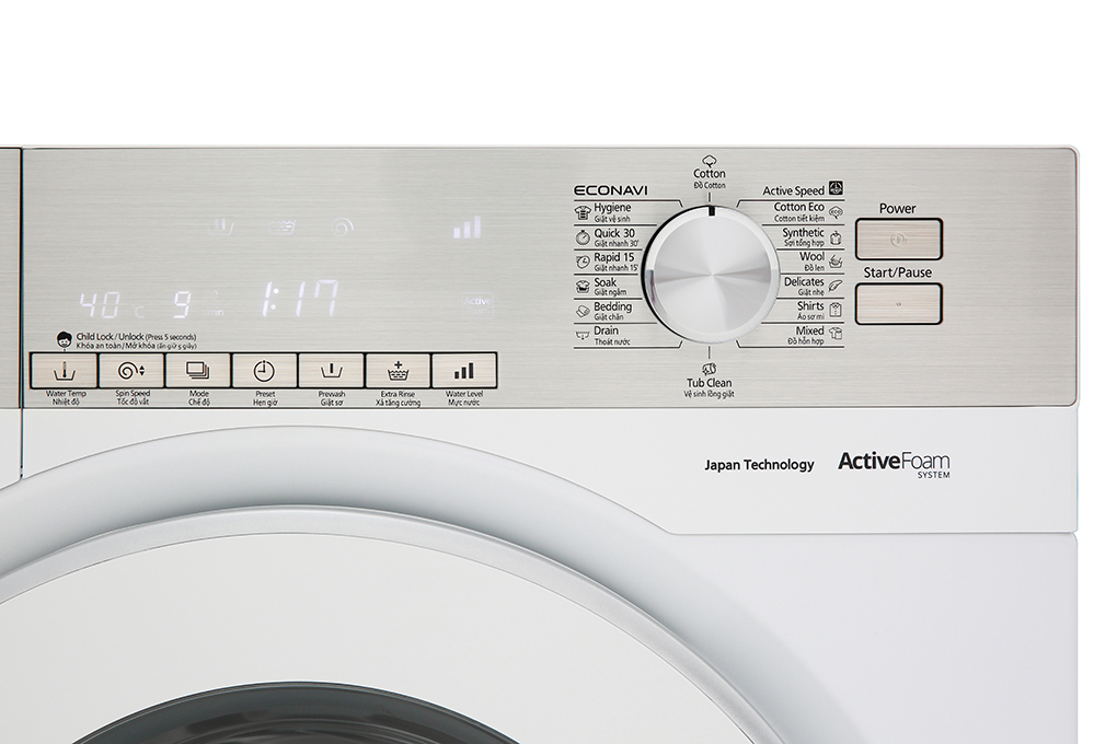 Máy giặt Panasonic Inverter 9 Kg NA-129VG6WV2 Màu Trắng