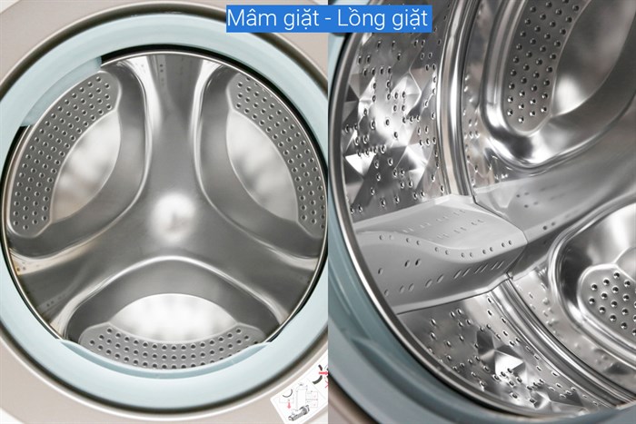 Máy giặt Panasonic Inverter 8 Kg NA-128VX6LV2 Màu Xám