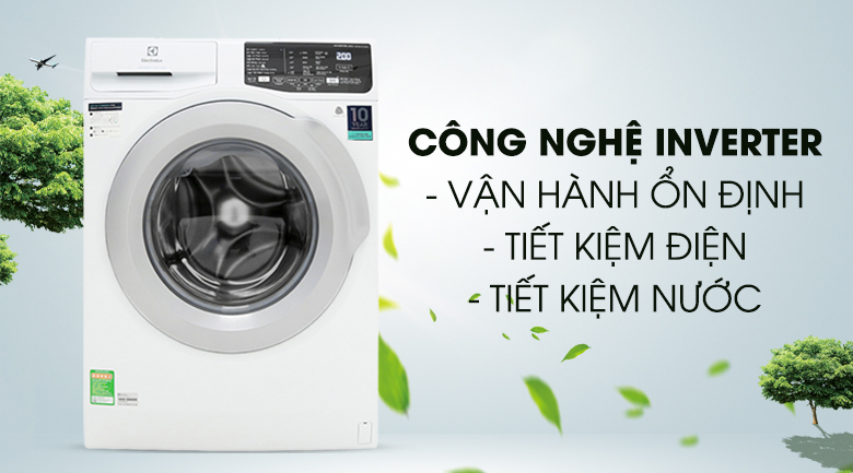 Máy giặt Electrolux Inverter 8 kg EWF8025CQWA - 10