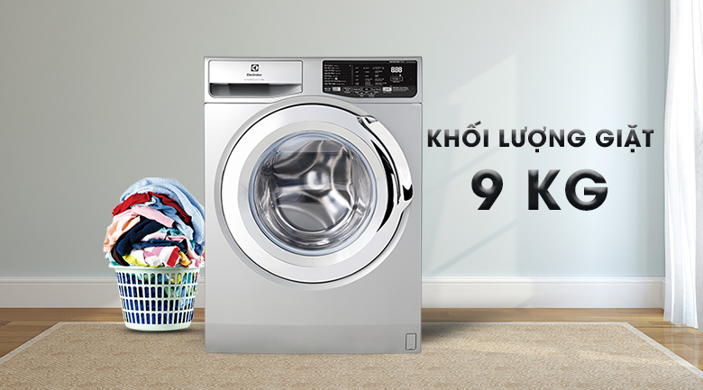 Khối lượng giặt 9 kg - Máy giặt Electrolux Inverter 9 Kg EWF9025CQSA Khối lượng giặt 9 kg - Máy giặt Electrolux Inverter 9 Kg EWF9025CQSA