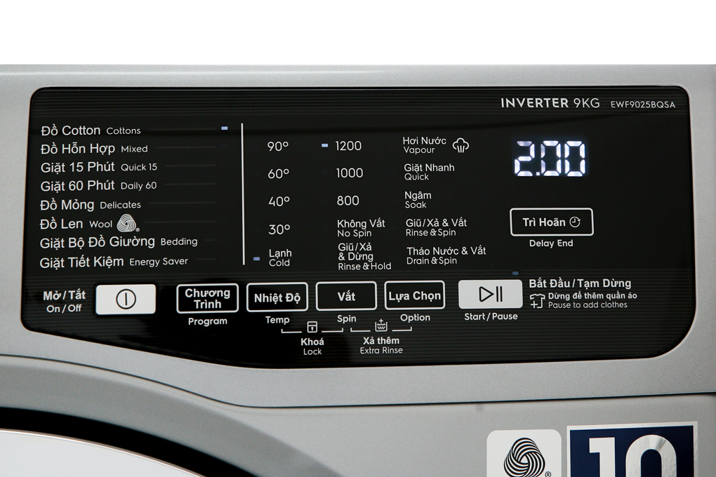 Máy giặt Electrolux Inverter 9 Kg EWF9025BQSA chính hãng