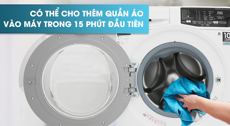 Thêm đồ khi giặt - Máy giặt Electrolux Inverter 7.5 Kg EWF7525DQWA