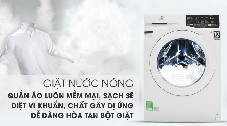 Giặt nước nóng – Làm sạch sâu, bảo vệ sức khỏe gia đình