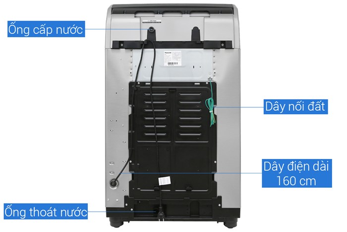 Máy giặt Panasonic Inverter 13.5 Kg NA-FS13V7SRV Màu Xám