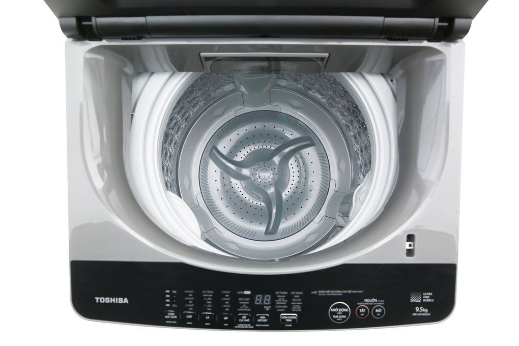 Lồng giặt nông, rộng Đánh giá tổng quan máy giặt Toshiba Inverter 9.5 Kg AW-UH1050GV DS > Lồng giặt nông, rộng