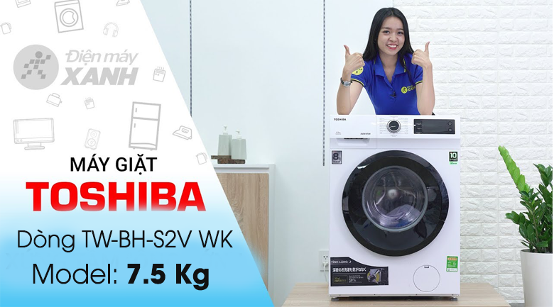 Máy giặt Toshiba Inverter 7.5 Kg TW-BH85S2V WK