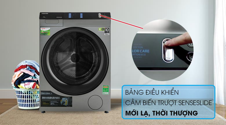 Máy giặt sấy Toshiba Inverter 8 Kg TWD-BH90W4V (SK)